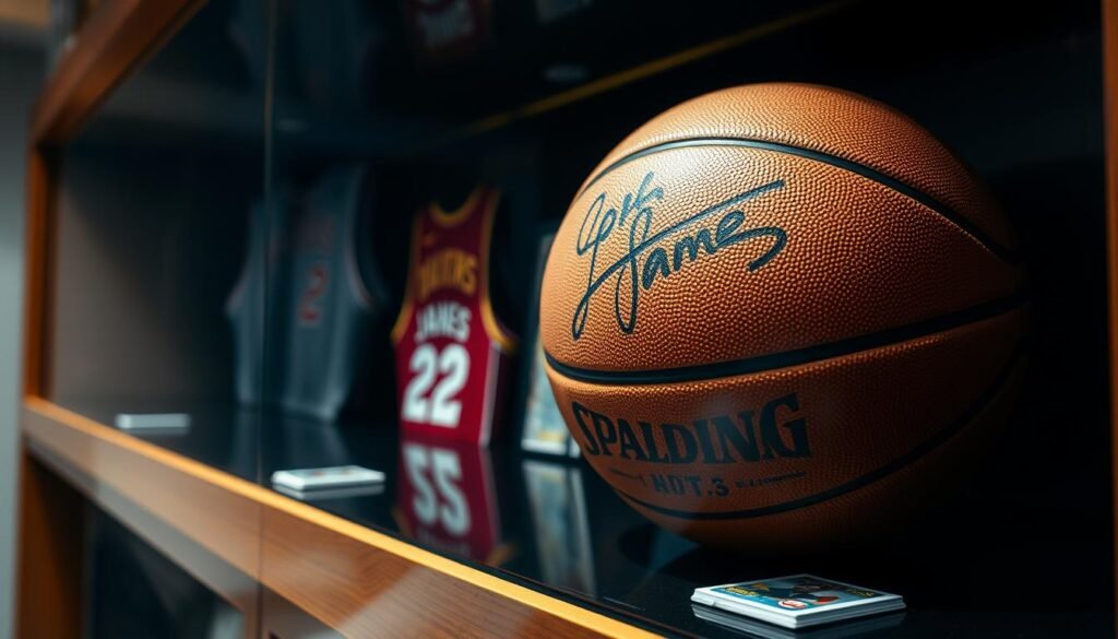 lebron james autographed basketball