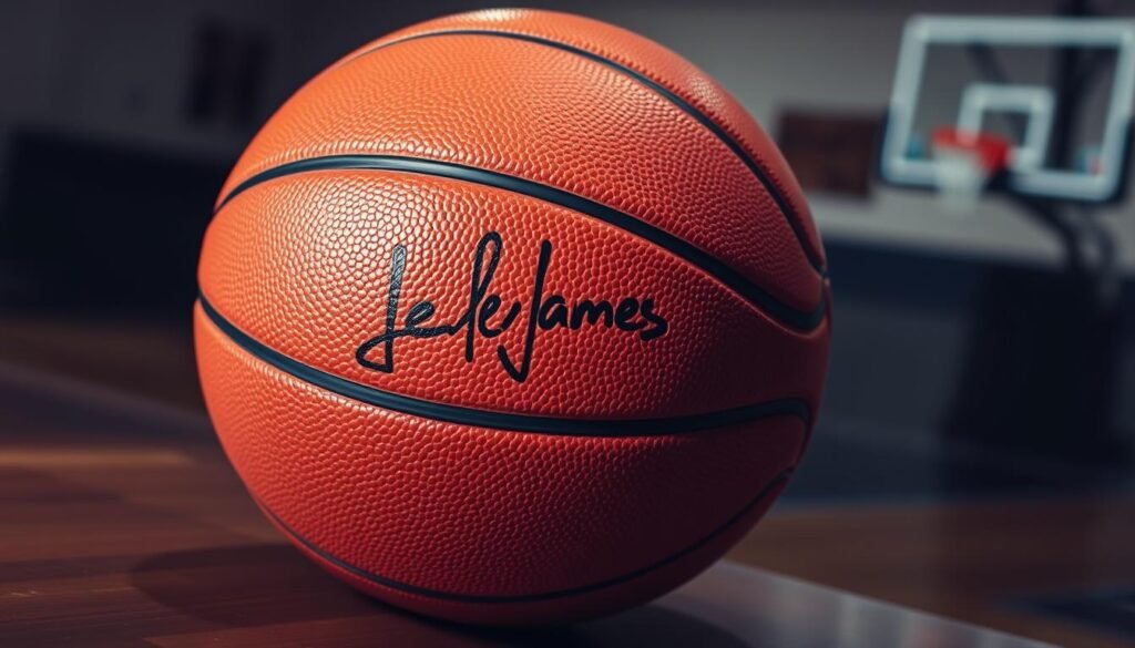 lebron james signed basketball