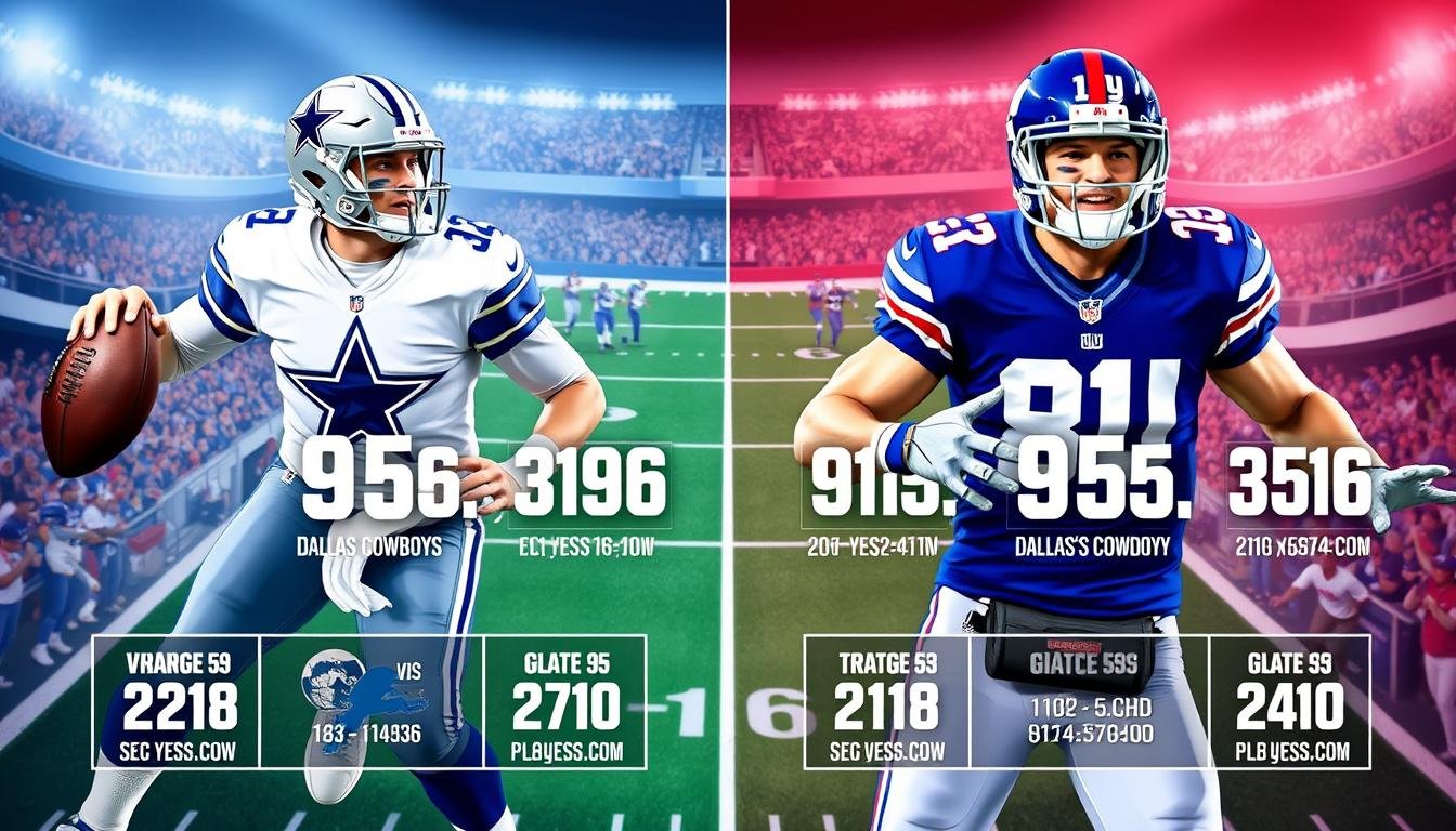 dallas cowboys vs new york giants match player stats