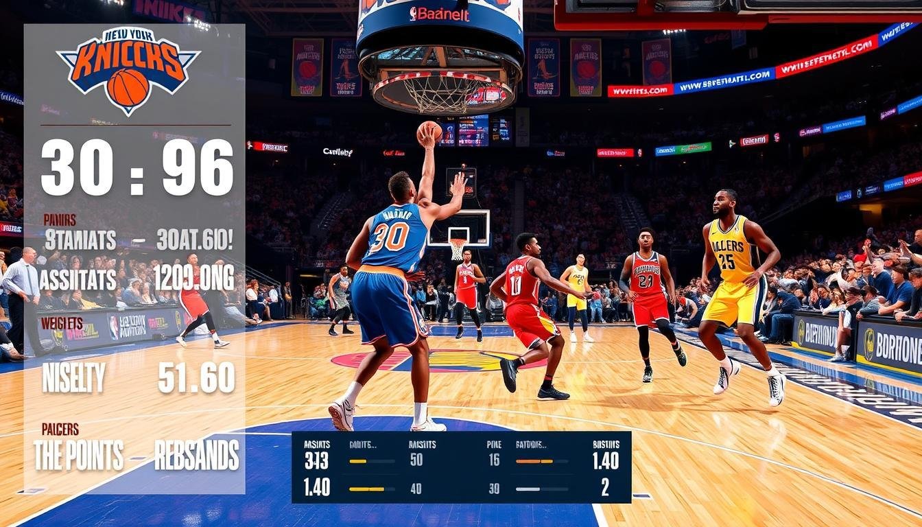 knicks vs pacers match player stats