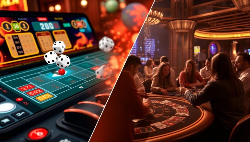Online vs Live Sic Bo