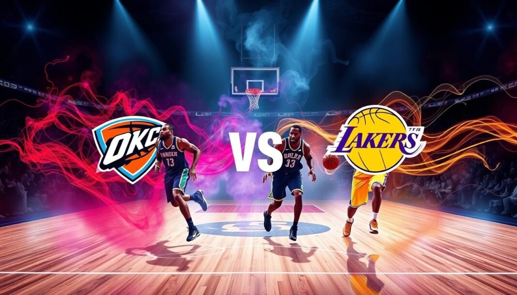 okc thunder vs lakers match player stats