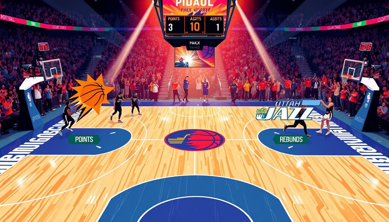 phoenix suns vs utah jazz match player stats