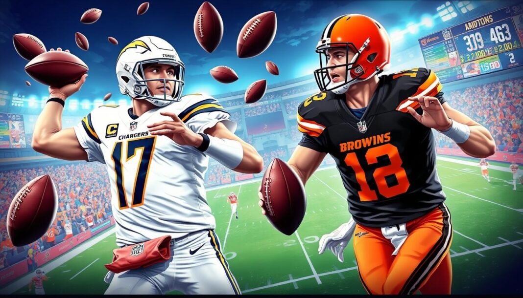 chargers vs cleveland browns match player stats