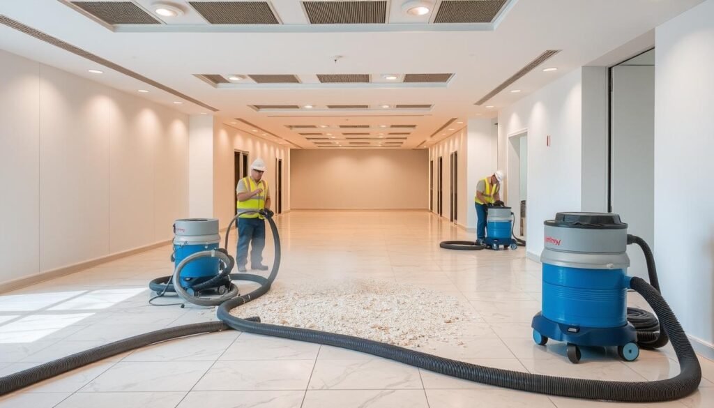 low-dust tile extraction